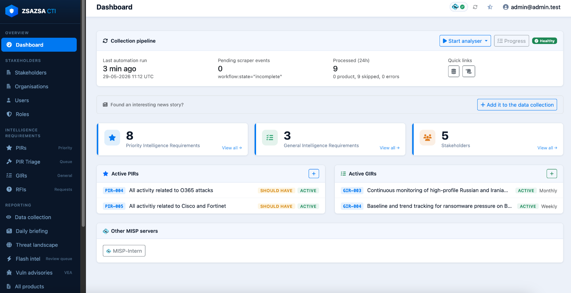 zsazsa dashboard